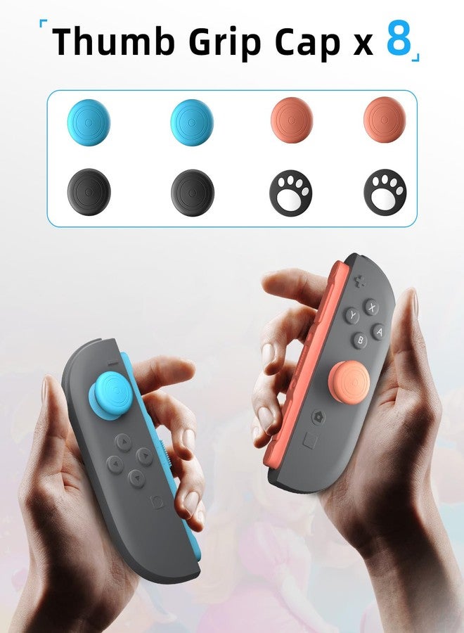 DUXICEPIN Protective Case Set with Nintend0 Switch 2,DUXICEPIN Slim Full Body Cover for Nintend0 Switch 2 with 2 Screen Protectors,Blue Light Filter,Waterproof,Anti-Fingerprint,Includes Dust Plugs,Thumb Grips - Image 4